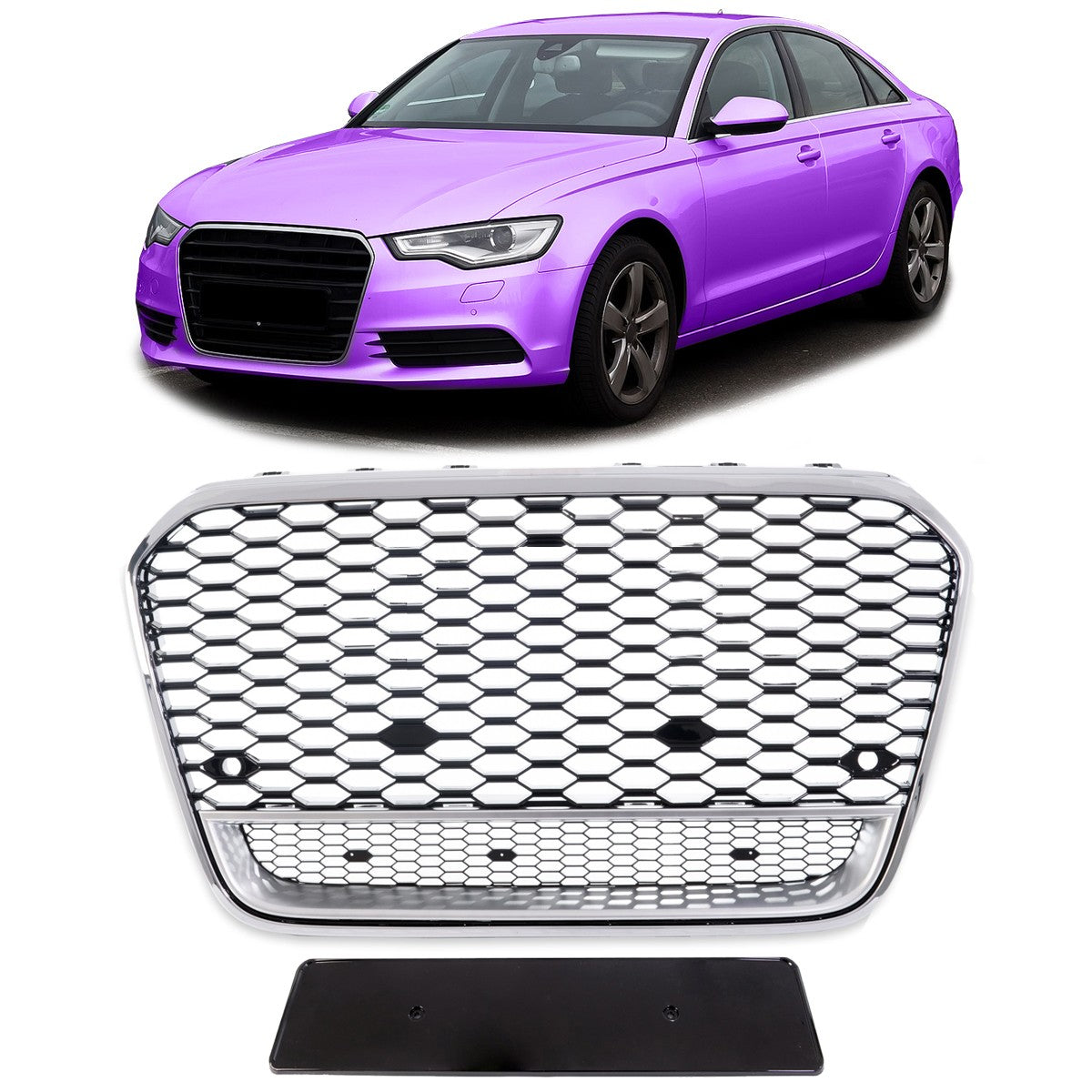 Sportgrill Chrom/Silber passend für Audi A6 C7 4G 2011-2015