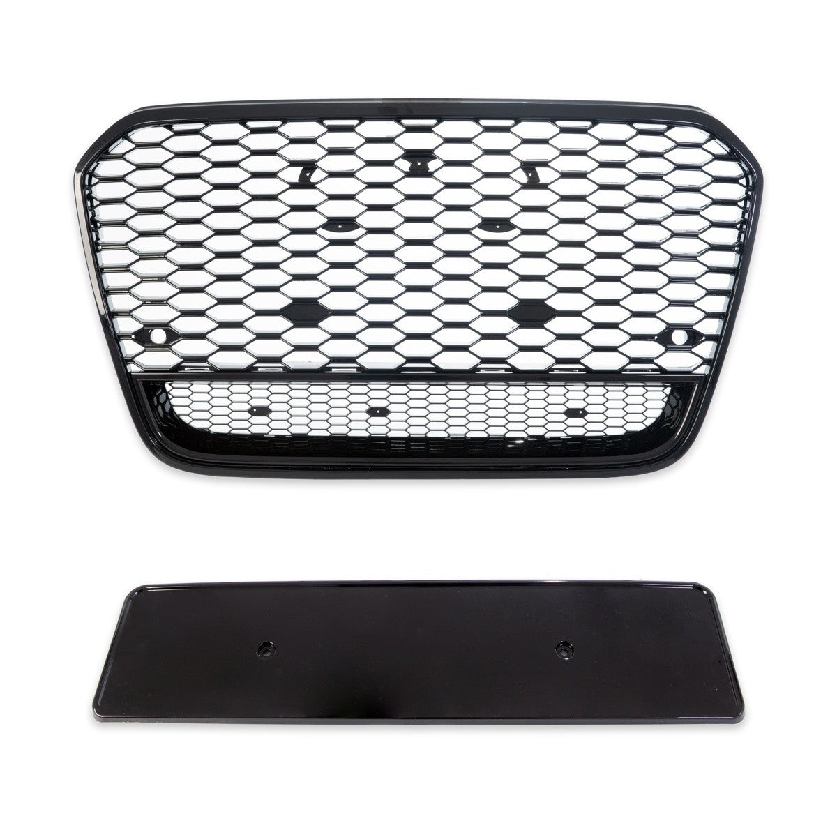 Sportgrill Hochglanz Schwarz mit PDC passend für Audi A6 C7 4G 2015-2018