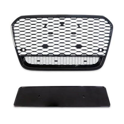 Sportgrill Hochglanz Schwarz mit PDC passend für Audi A6 C7 4G 2015-2018