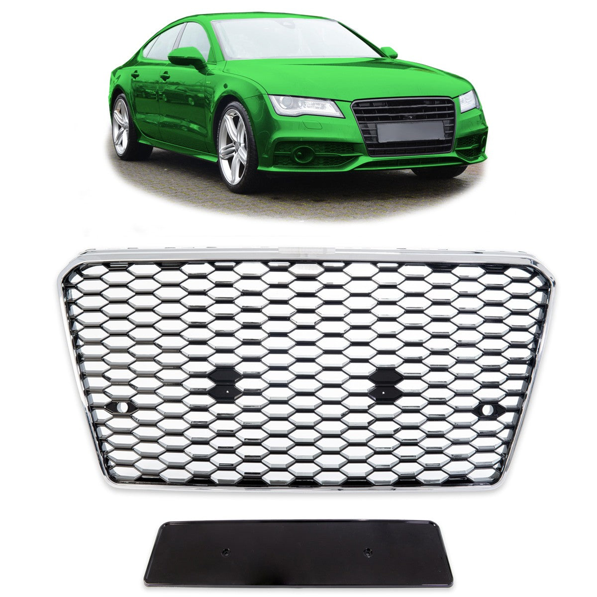 Sportgrill Chrom passend für Audi A7 4G Sportback 2010-2014