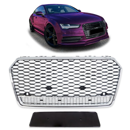Sportgrill Chrom & Hochglanz Schwarz passend für Audi A7 4G Sportback 2014-2018
