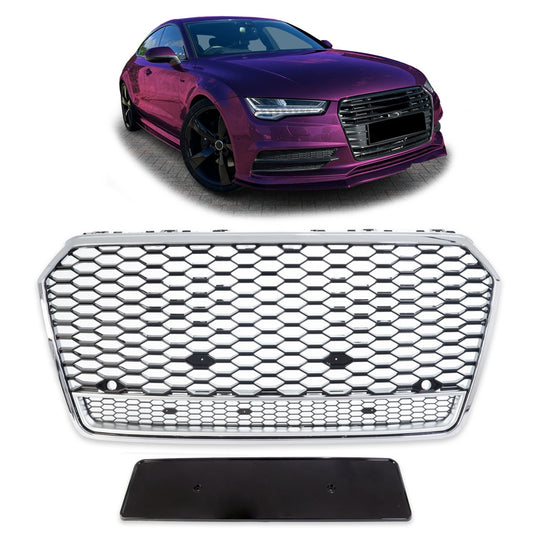 Sportgrill Chrom & Hochglanz Schwarz passend für Audi A7 4G Sportback 2014-2018