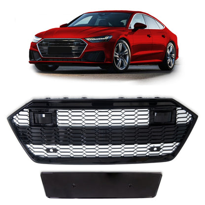 Hochglanz Schwarz Sportgrill passend für Audi A7 4K Sportback 2018-2024