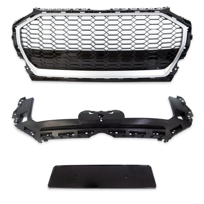 Kühlergrill Silber passend für Audi Q5 FY Facelift 2020->>