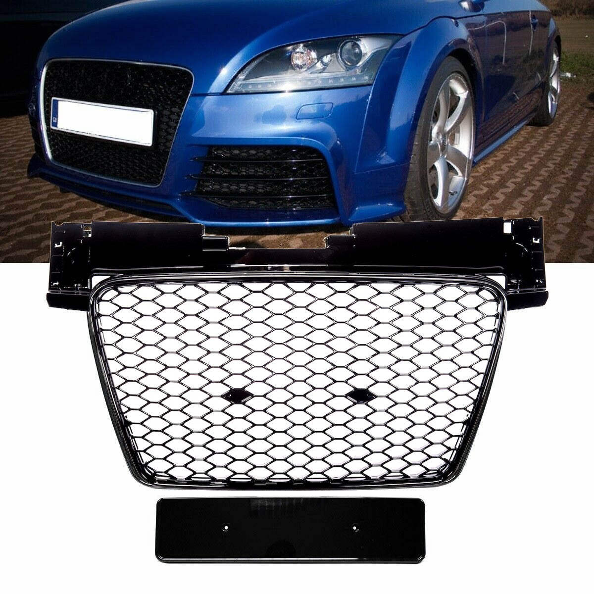 Kühlergrill Hochglanz Schwarz passend für Audi TT 8J 2006-2014