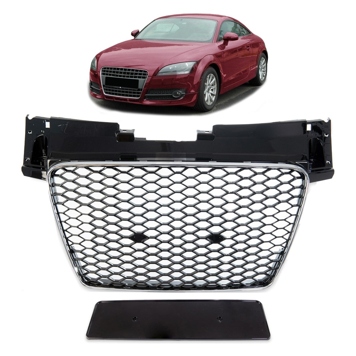 Kühlergrill Chrom & Schwarz passend für Audi TT 8J 2006-2014