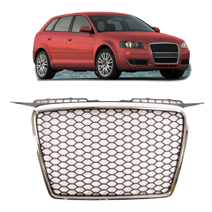 Frontgrill Chrom & Schwarz passend für Audi A3 8P 2005-2008