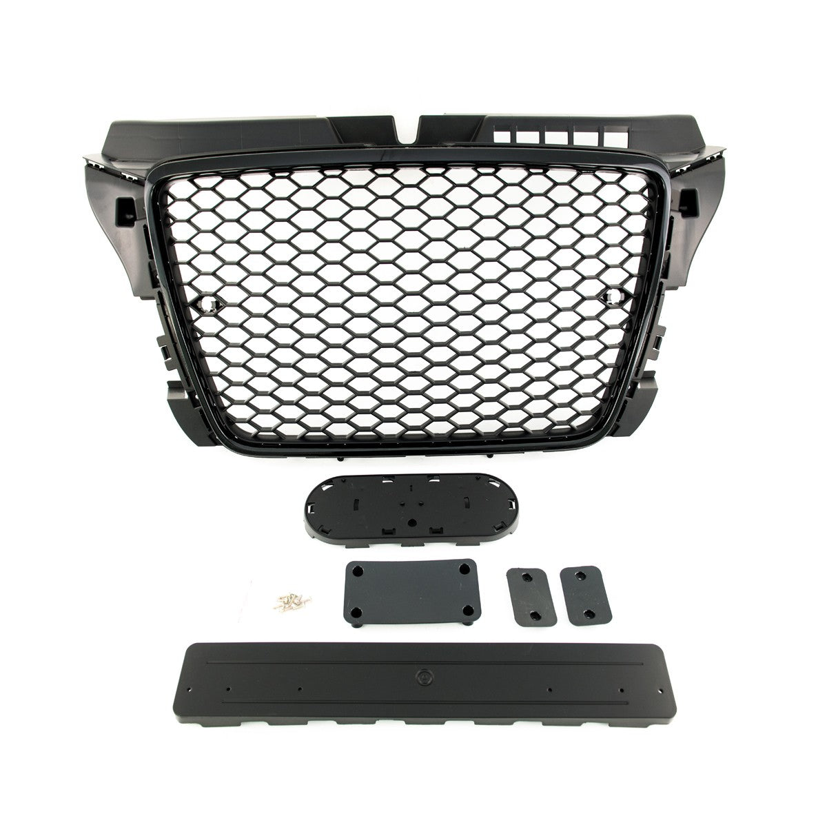 Sportgrill Hochglanz Schwarz mit PDC passend für Audi A3 8P 2008-2012