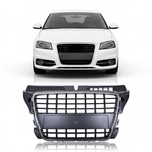 Sportgrill Chrom & Schwarz passend für Audi A3 8P Facelift 2008-2012