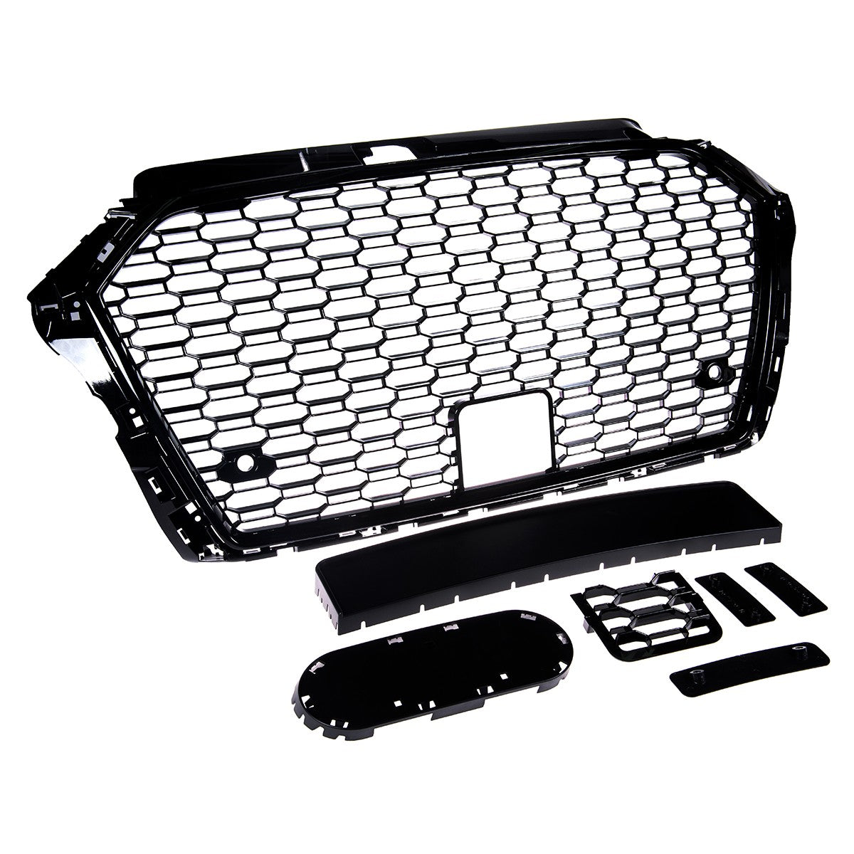 Sportgrill Hochglanz Schwarz passend für Audi A3 8V Facelift 2016-2021