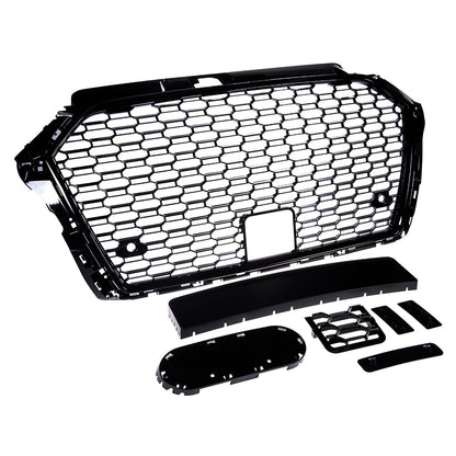 Sportgrill Hochglanz Schwarz passend für Audi A3 8V Facelift 2016-2021
