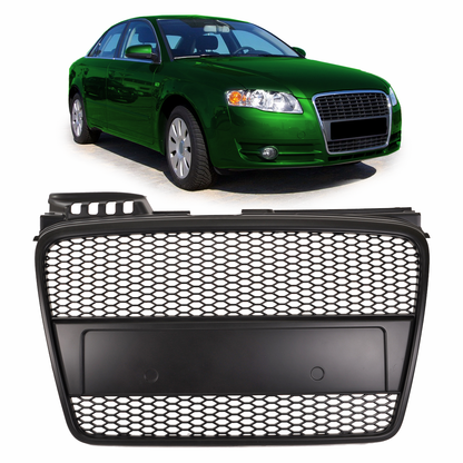 Kühlergrill Hochglanz Schwarz passend für Audi A4 B7 2004-2008