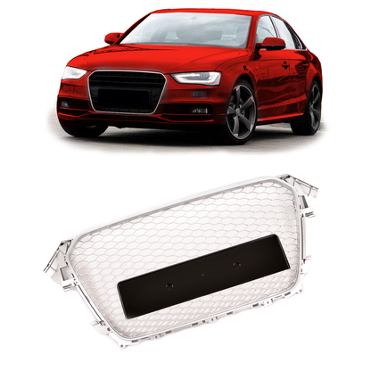Frontgrill Silber Matt passend für Audi A4 B8 (8K) Limousine Avant 2013-2016