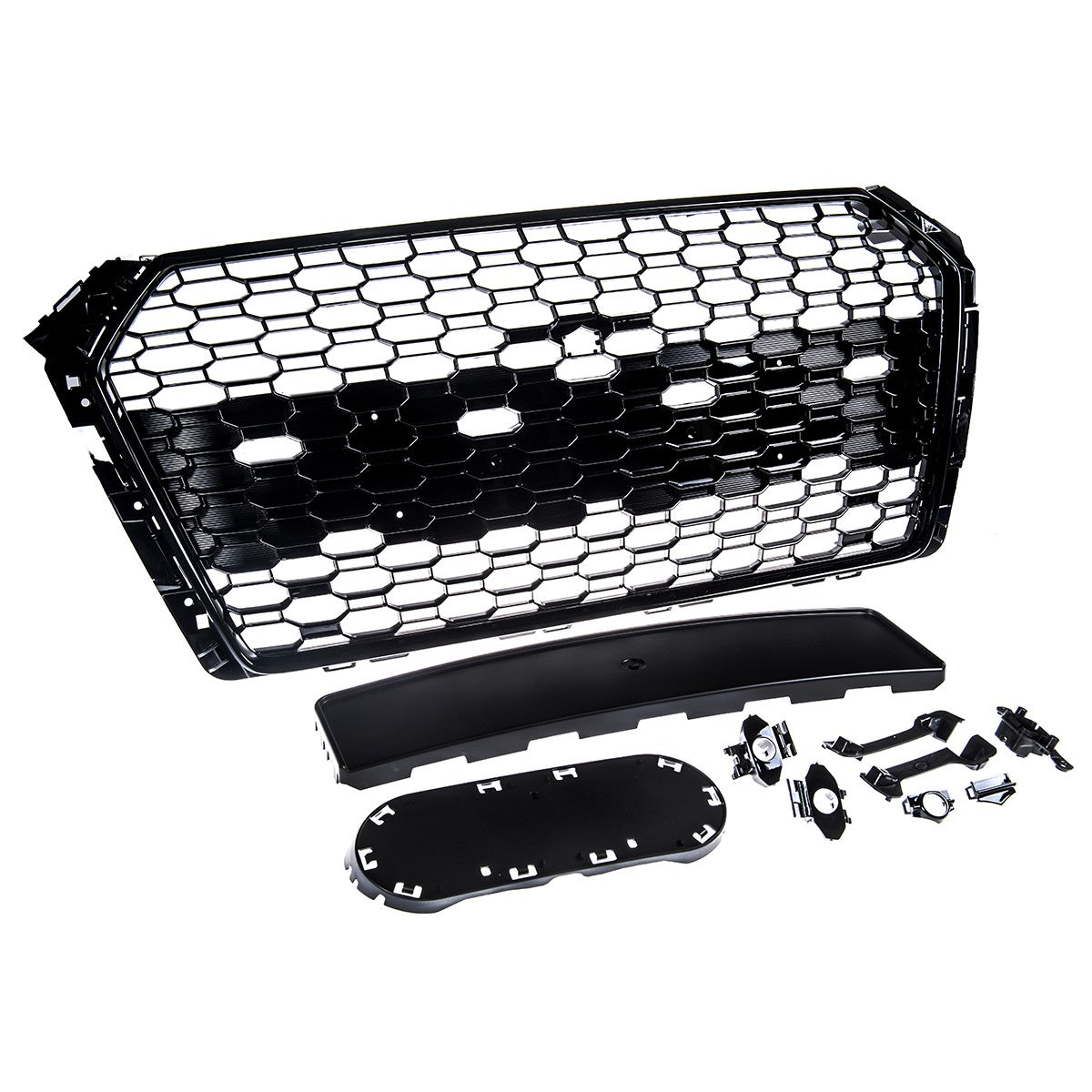 Frontgrill Hochglanz Schwarz mit PDC passend für Audi A4 B9 8W 2016-2019