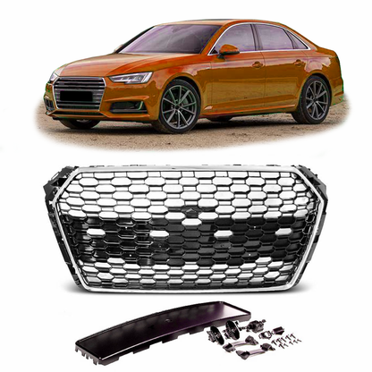 Frontgrill Chrom & Schwarz passend für Audi A4 B9 8W 2016-2019