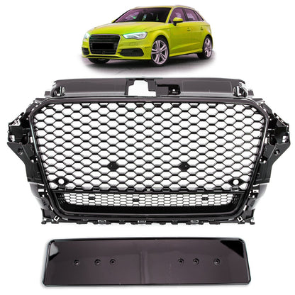Sportgrill Hochglanz Schwarz passend für Audi A3 8V 2012-2016