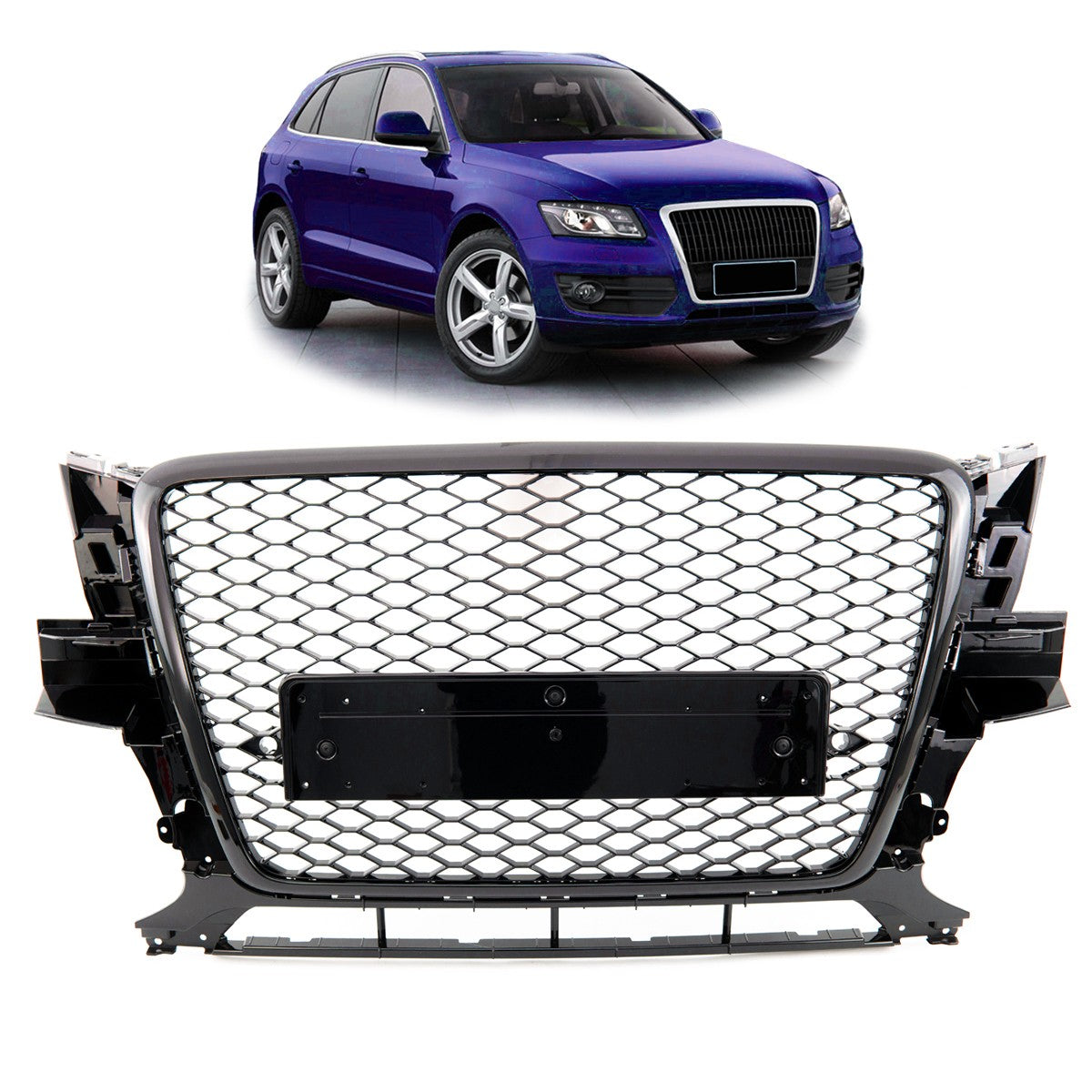Kühlergrill Hochglanz Schwarz passend für Audi Q5 8R 2008-2012