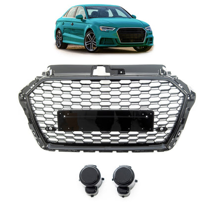 Kühlergrill Hochglanz Schwarz passend für Audi A3 8V Facelift 2016-2020