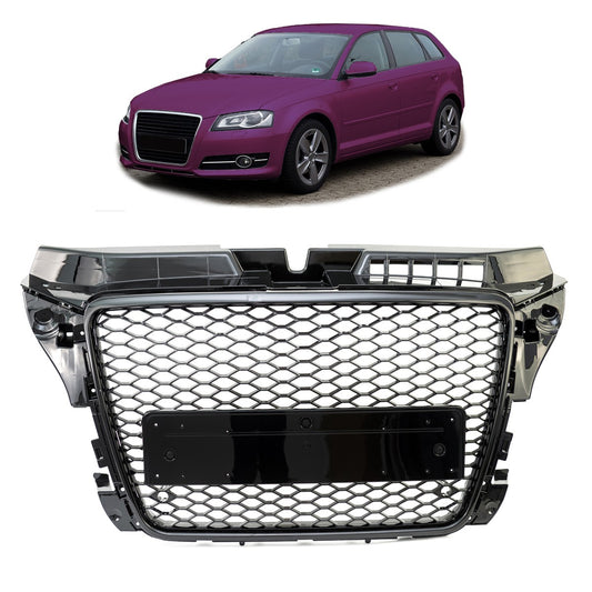 Kühlergrill Hochglanz Schwarz passend für Audi A3 8P Sportback 2008-2013