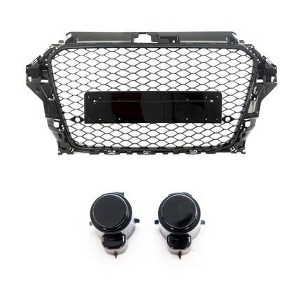 Kühlergrill Hochglanz Schwarz passend für Audi A3 8V 2012-2016