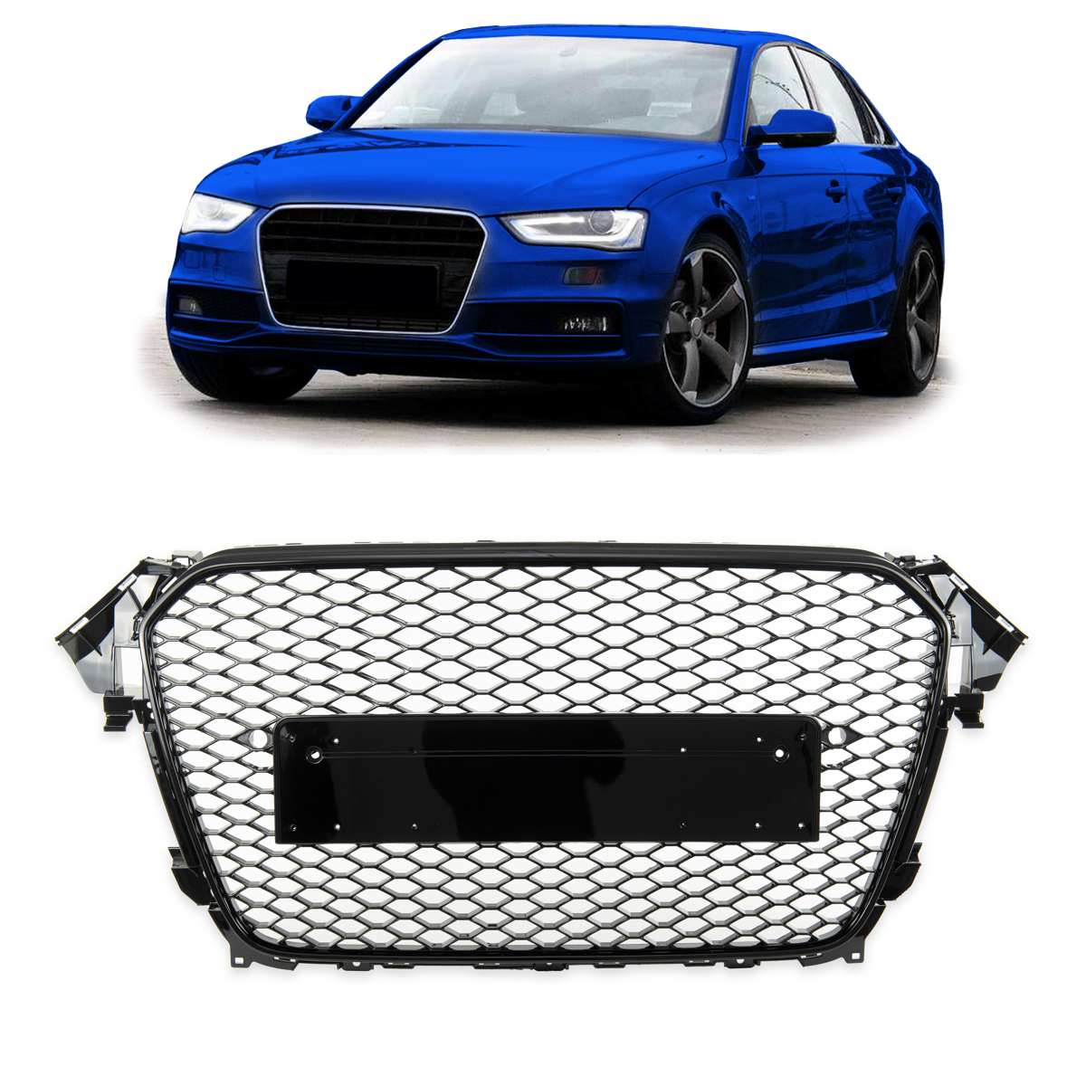 Kühlergrill Hochglanz Schwarz passend für Audi A4 B8 8K 2012-2015