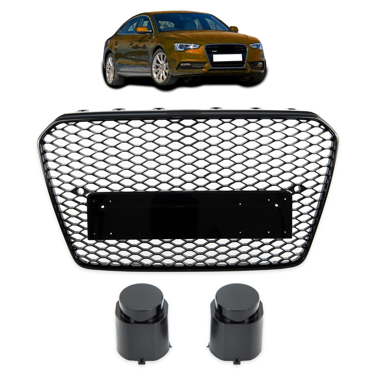 Kühlergrill Hochglanz Schwarz passend für Audi A5 8T 2012-2016