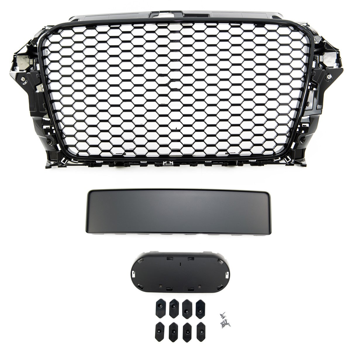 Kühlergrill Hochglanz Schwarz ohne PDC passend für Audi A3 (8V) 2012-2016