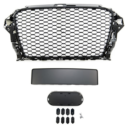 Kühlergrill Hochglanz Schwarz ohne PDC passend für Audi A3 (8V) 2012-2016