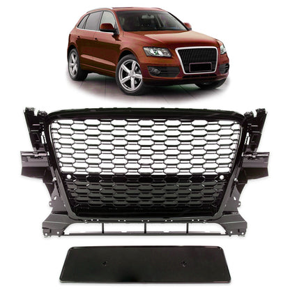 Frontgrill Hochglanz Schwarz passend für Audi Q5 8R 2008-2012