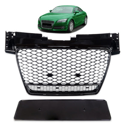 Frontgrill Hochglanz Schwarz passend für Audi TT 8J 2006-2014