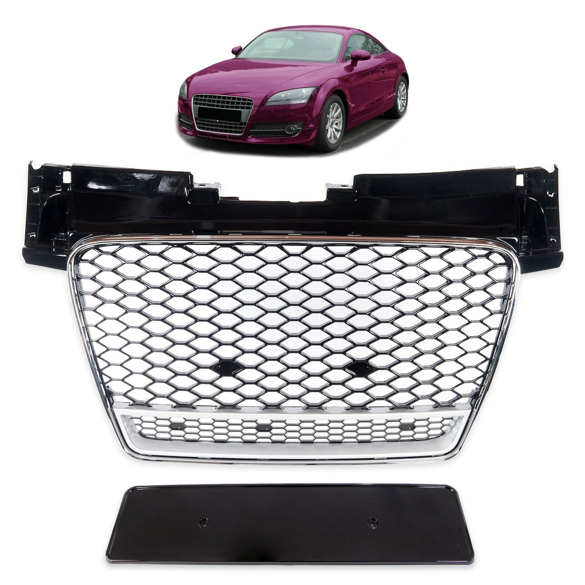 Frontgrill Silber passend für Audi TT 8J 2006-2014