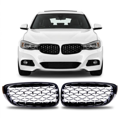 Frontgrill Hochglanz Schwarz & Chrom passend für BMW 3 Gran Turismo (F34) 2013-2020