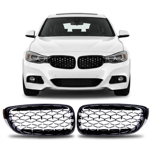 Hochglanz Schwarzer Kühlergrill passend für BMW 5er F10 F11 2010-2018