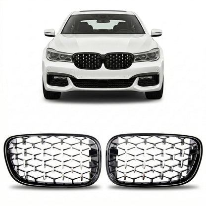 Sport Grill Hochglanz Schwarz & Chrom passend für BMW 7er (G11 G12) 2015-2019