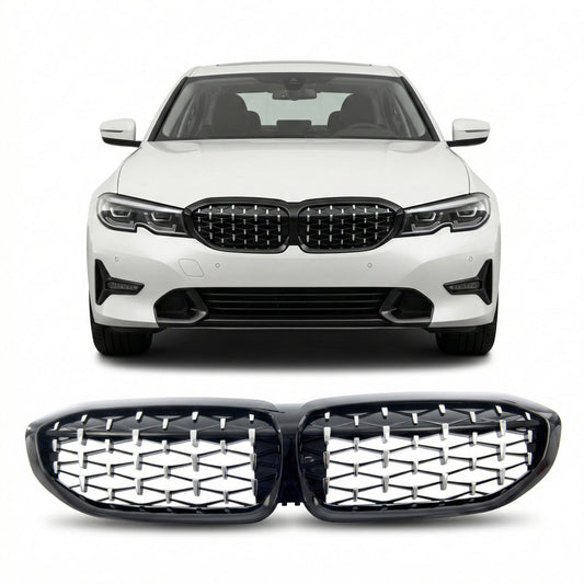 Hochglanz Schwarz Chrom Frontgrill passend für BMW 3er G20 G21 2019-2022
