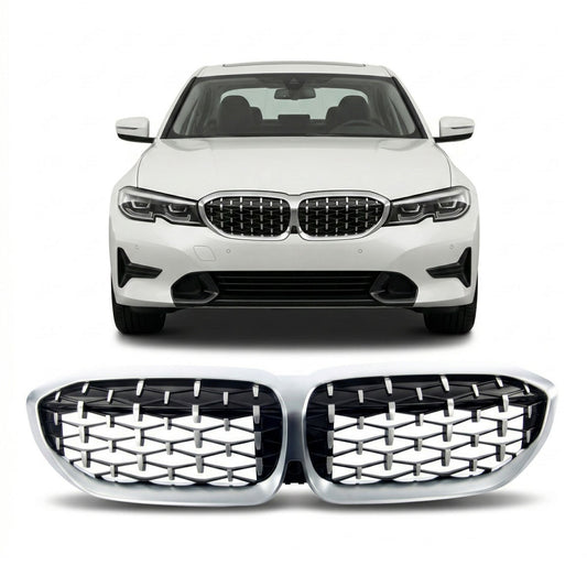 Voll Chrom Front Sportgrill passend für BMW 3er G20 G21 2019-2022