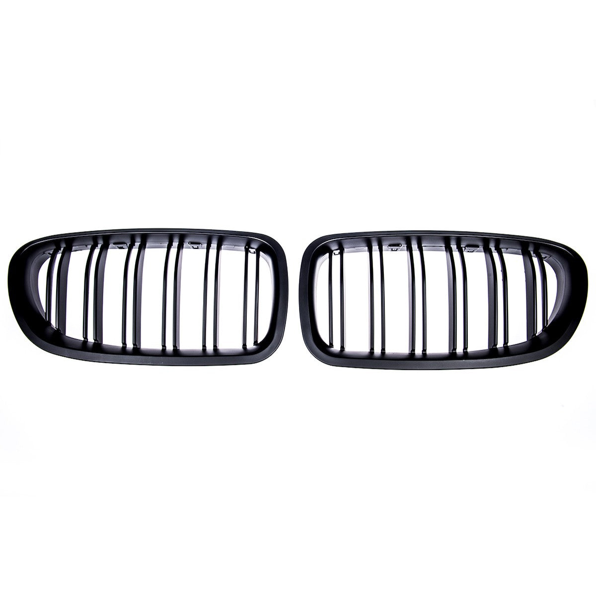 Doppelstreifen Kühlergrill Matt Schwarz passend für BMW 5er F10 F11 2010-2018
