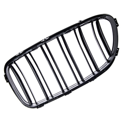 Doppelstreifen Kühlergrill Matt Schwarz passend für BMW 5er F10 F11 2010-2018