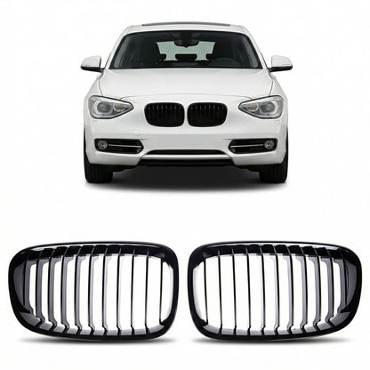 Kühlergrill Hochglanz Schwarz passend für BMW 1er F20 F21 2011-2015