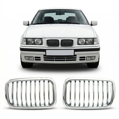 Grill Einzellinie ganz Chrom passend für BMW 3er E36 1991-1996