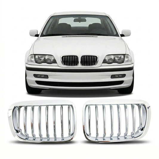 Grill Einzellinie ganz Chrom passend für BMW 3er E46 1998-2001