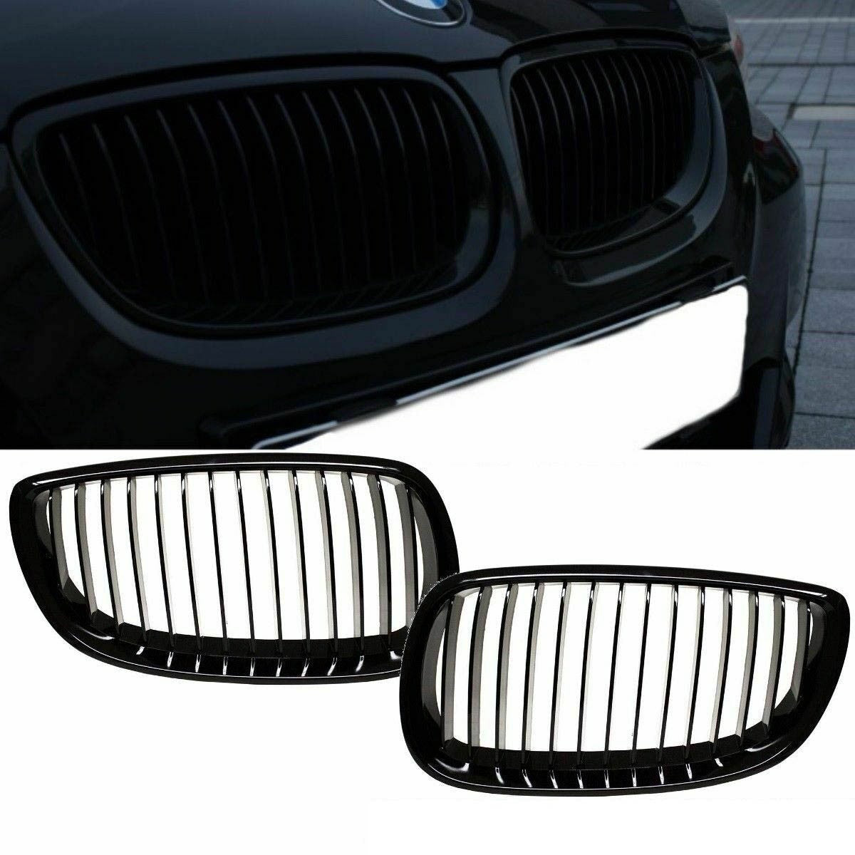 Kühlergrill Hochglanz Schwarz passend für BMW 3er E92 E93 2005-2010
