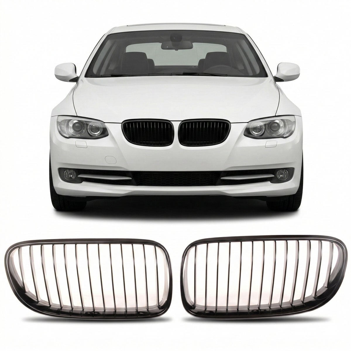 Frontgrill Hochglanz Schwarz passend für BMW 3er E92 E93 2010-2013