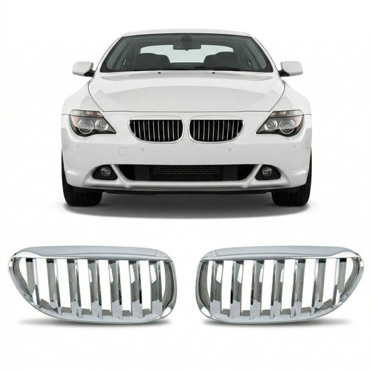 Grill Einzellinie ganz Chrom passend für BMW 6er E63 E64 2003-2010