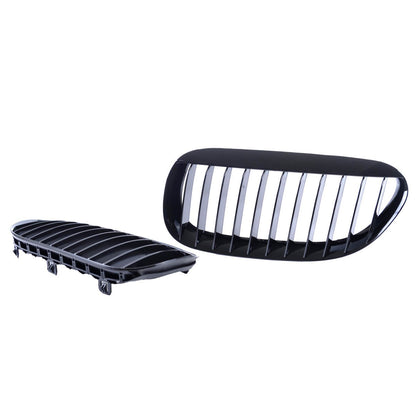 Kühlergrill Einzelstreifen Hochglanz Schwarz passend für BMW 6er E63 E64 2003-2010