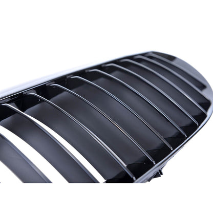 Kühlergrill Einzelstreifen Hochglanz Schwarz passend für BMW 6er E63 E64 2003-2010