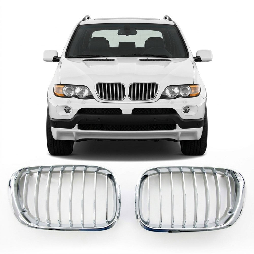 Sportgrill Einzellinie Vollchrom passend für BMW X5 (E53) 1999-2003