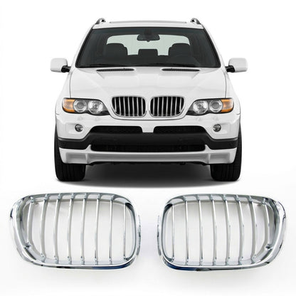 Sportgrill Einzellinie Vollchrom passend für BMW X5 (E53) 1999-2003