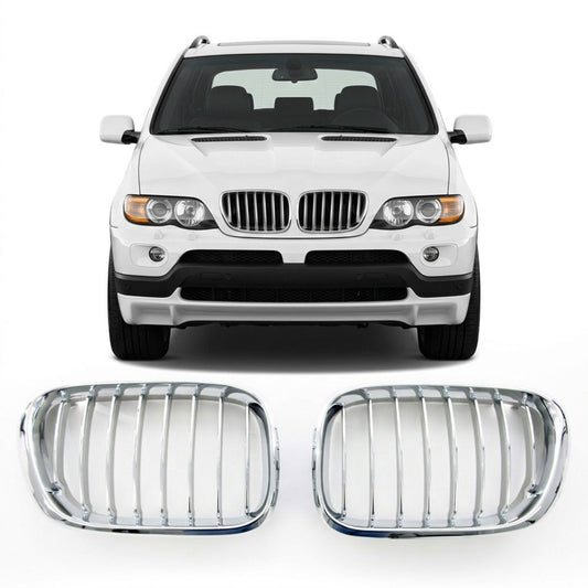 Sportgrill Einzellinie Vollchrom passend für BMW X5 (E53) 1999-2003