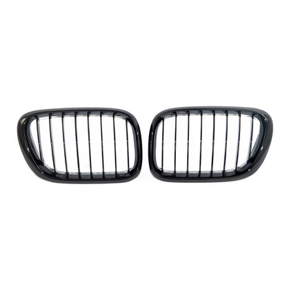 Kühlergrill Hochglanz Schwarz passend für BMW X5 (E53) (2000-2003) Single Line